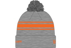 BAUER/NEW ERA Striped Pom Pom - hellgrau/ora nge