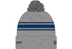 BAUER/NEW ERA Striped Pom Pom - hellgrau/mar ine