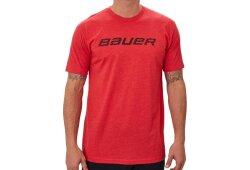 BAUER SS Crew Tee W/Graphic - rot - Sr.