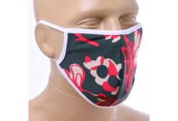 Mund-Nasen-Maske (Baumwolle) - design khaki