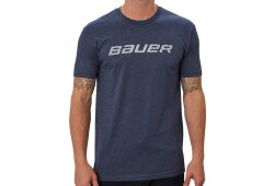 BAUER SS Crew Tee W/Graphic - marine meliert - Yth.