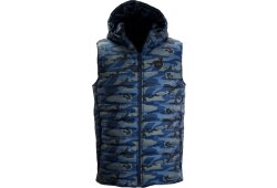 BAUER Hooded Puffer Weste - camo/cobalt - Sr