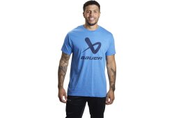 BAUER SS Crew Tee Core Lockup - blau - Sr