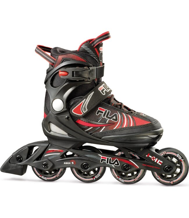 FILA Inline Skate J-One - schwarz/rot - verstellbar