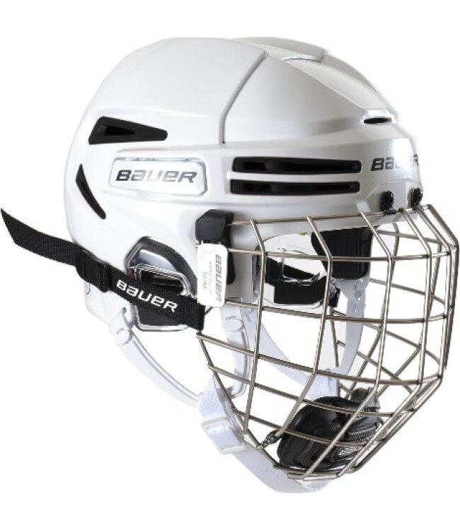 BAUER Helm mit Gitter RE-AKT 75 - weiss