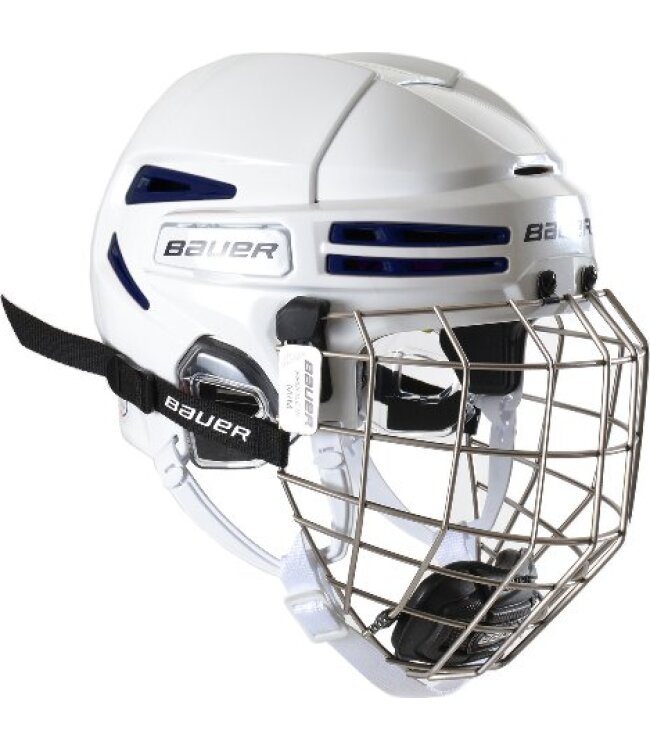 BAUER Helm mit Gitter RE-AKT 75 - weiss