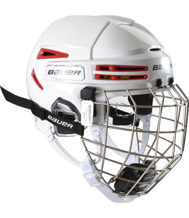 BAUER Helm mit Gitter RE-AKT 75 - weiss
