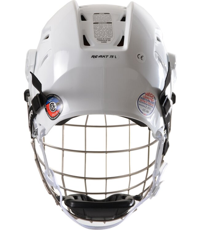 BAUER Helm mit Gitter RE-AKT 75 - weiss