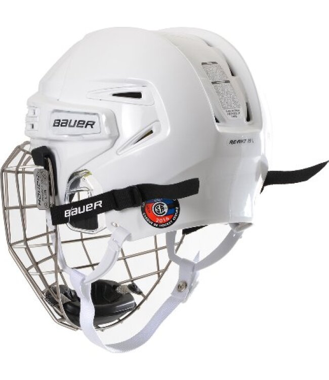 BAUER Helm mit Gitter RE-AKT 75 - weiss