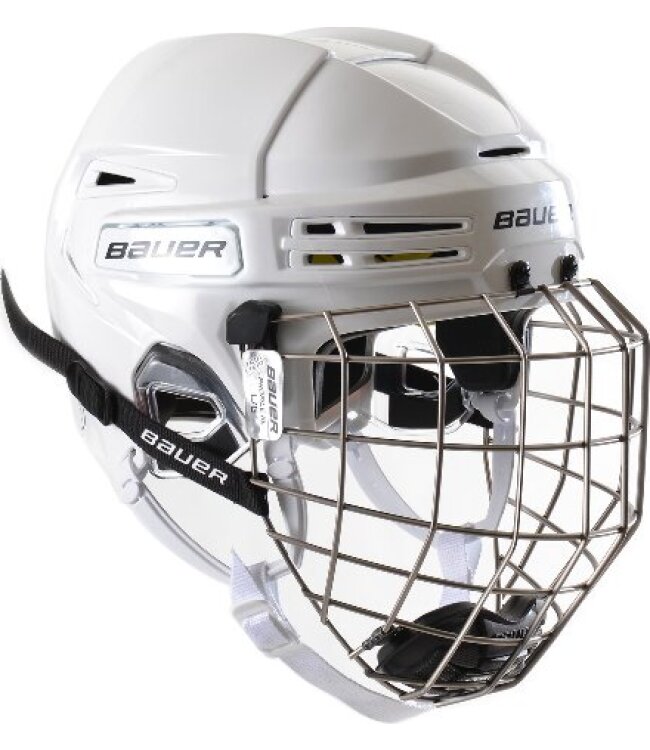 BAUER Helm mit Gitter RE-AKT 75 - weiss