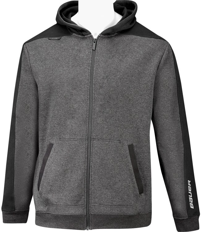 BAUER Fleece FZ Premium - antrazit/schwarz - Yth.