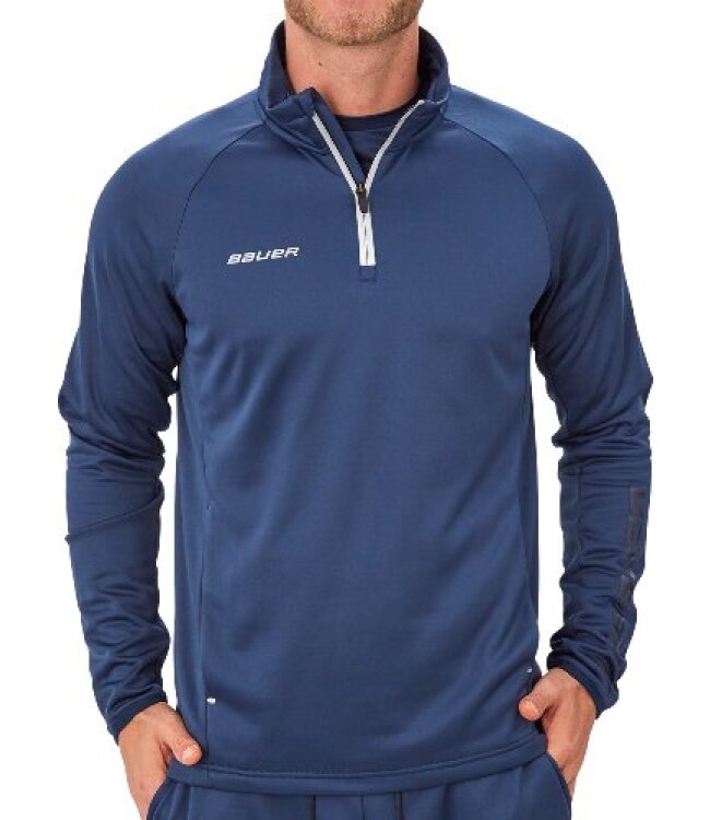 BAUER Fleece 1/4 Zip Top Vapor - marine - Sr.