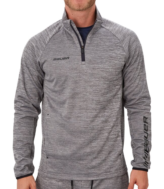 BAUER Fleece 1/4 Zip Top Vapor - grau - Sr.