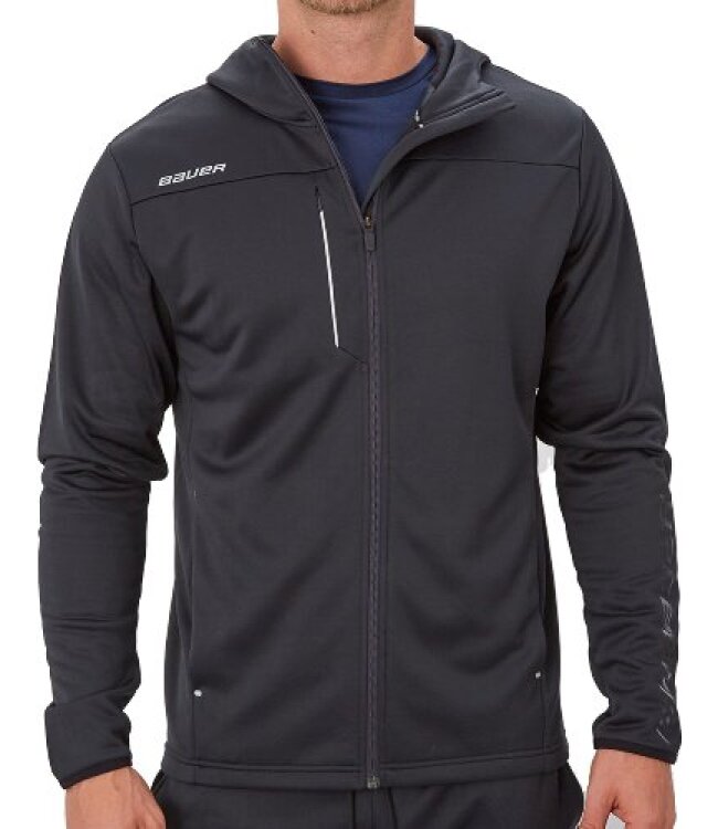 BAUER Fleece Zip Hoodie Vapor - schwarz - Sr.