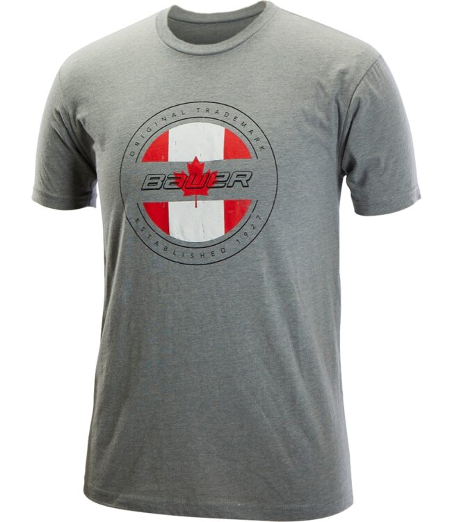 BAUER Tee Canada Flag - grau - Sr.