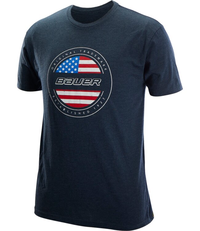 BAUER Tee USA Flag - marine - Sr.