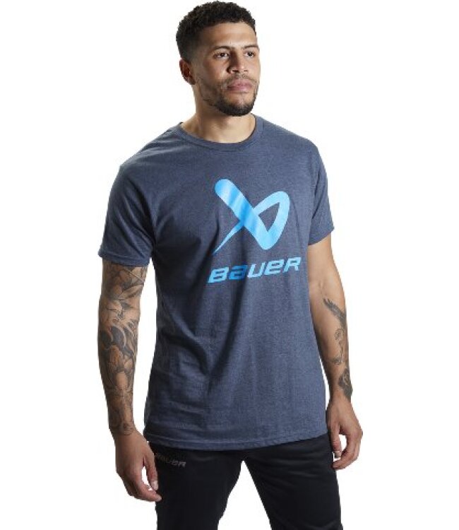 BAUER SS Crew Tee Core Lockup - marine - Sr