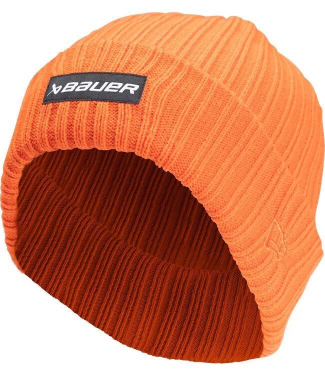 BAUER New Era® Ribbed Touque with Patch - cayenne - Sr.