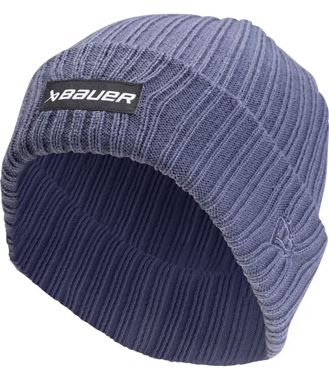 BAUER New Era® Ribbed Touque with Patch - blau - Sr.