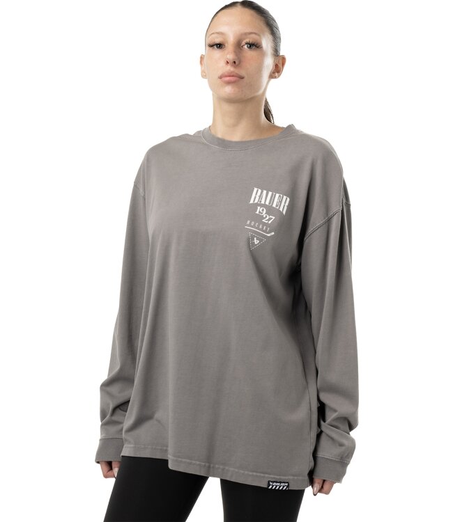 BAUER Longsleeve Acid Wash - grau - Sr.