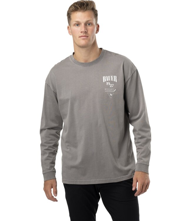 BAUER Longsleeve Acid Wash - grau - Sr.