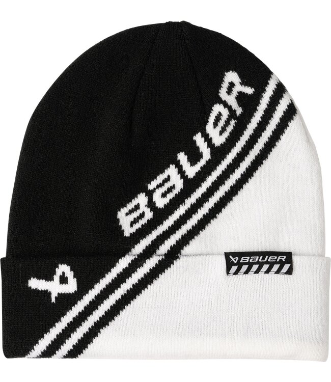 BAUER Toque Colorblock - schwarz/weiß - Yth.