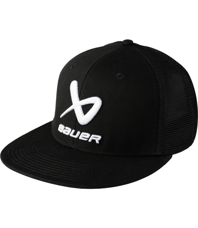 BAUER Core Flatbrim Cap - schwarz - Yth.