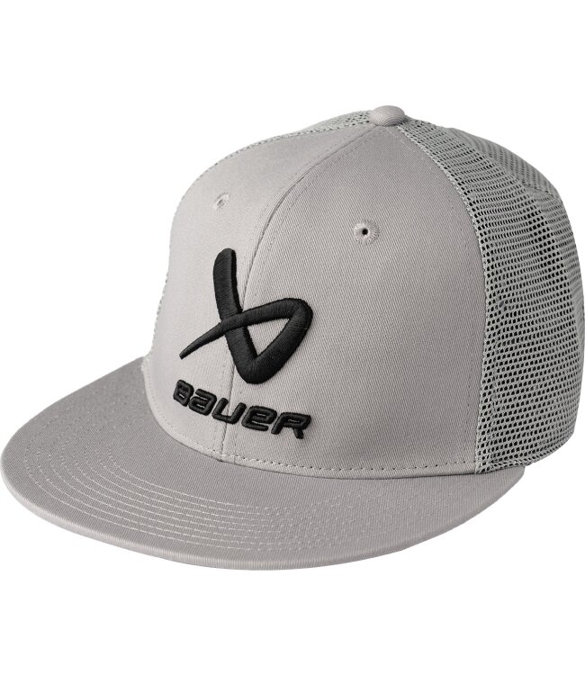 BAUER Core Flatbrim Cap - grau - Yth.