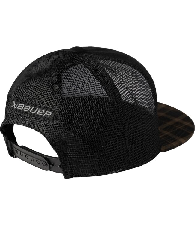 BAUER Flannel Snapback Cap - schwarz - Sr.