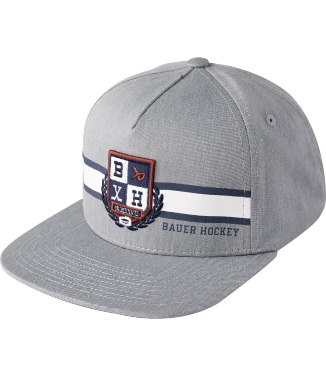 BAUER Collegiate Snapback Cap - grau meliert - Sr.