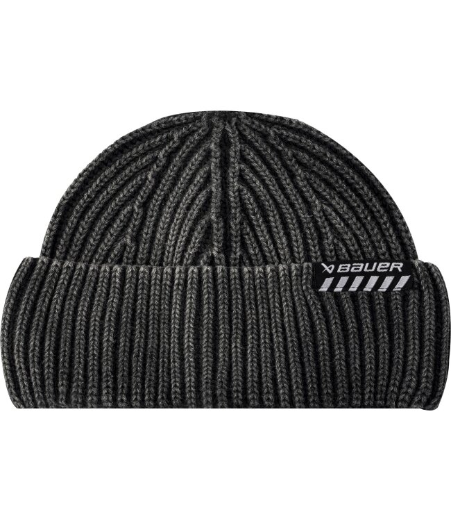 BAUER Ribbed Fisherman Beanie - weiß - Sr.