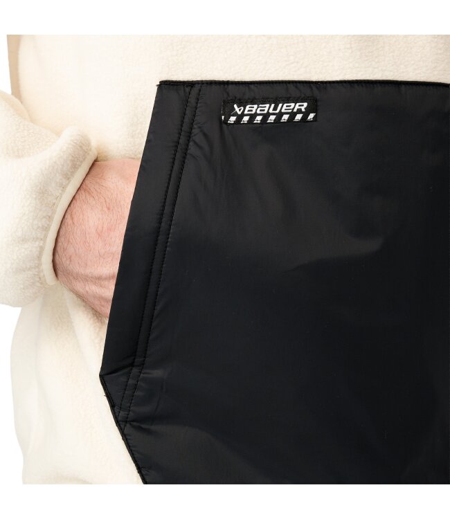 BAUER Polarfleece Pullover - schwarz/cremefarben - Sr.