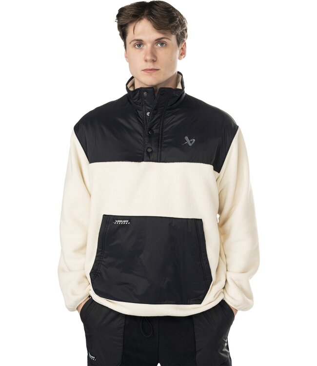 BAUER Polarfleece Pullover - schwarz/cremefarben - Sr.