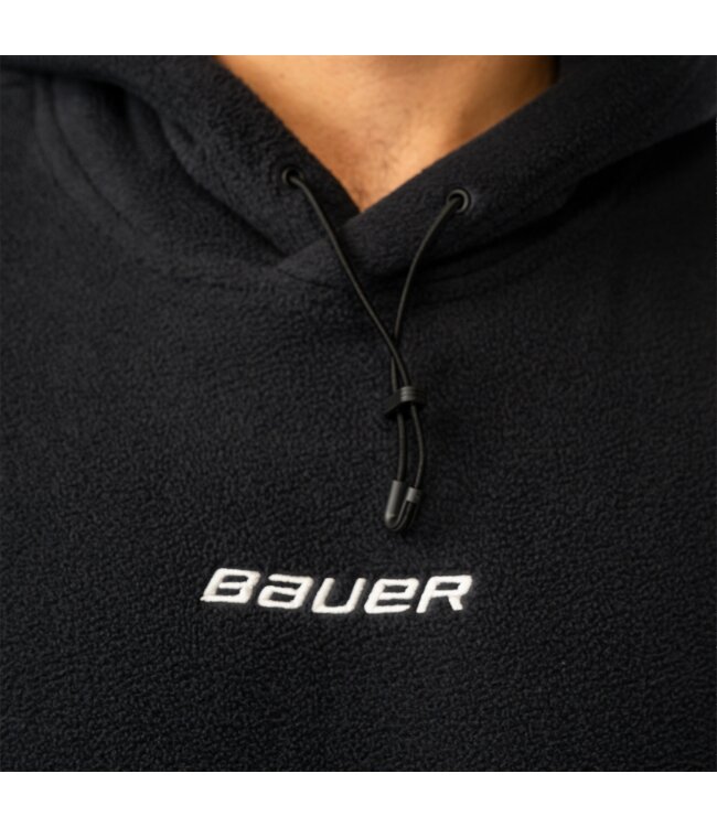 BAUER Polarfleece Hoodie - schwarz/tau - Sr.