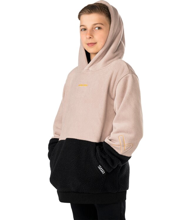 BAUER Polarfleece Hoodie - tau/schwarz - Yth.
