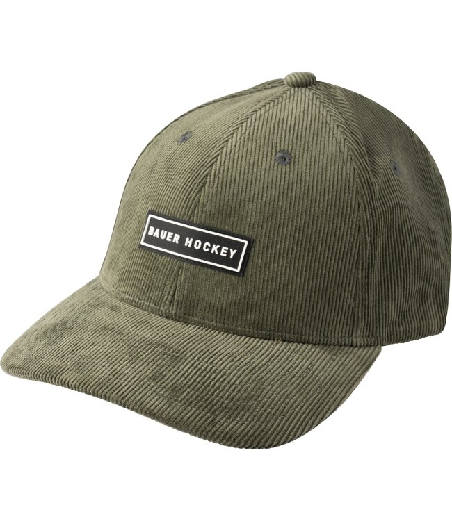 BAUER Corduroy Snapback - olivegrün - Sr.