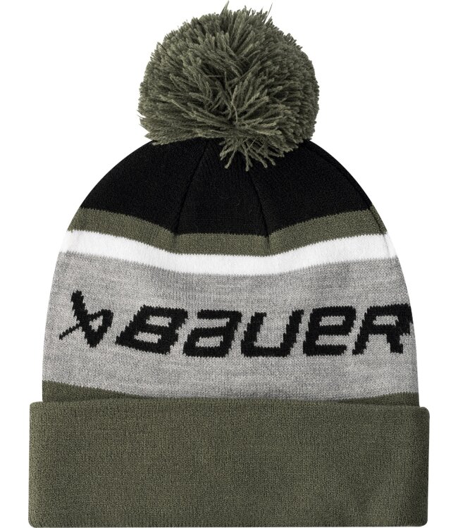 BAUER Intarsia Knit Pom - grau/grün - Yth.