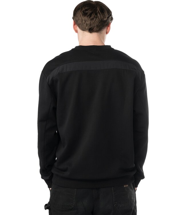 BAUER Knit Woven Crew - schwarz - Sr.