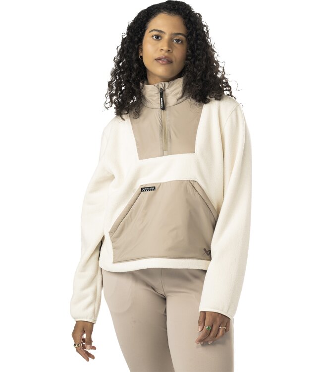 Bauer Damen Polarfleece 1/2 Zip - cremefarben - Sr.