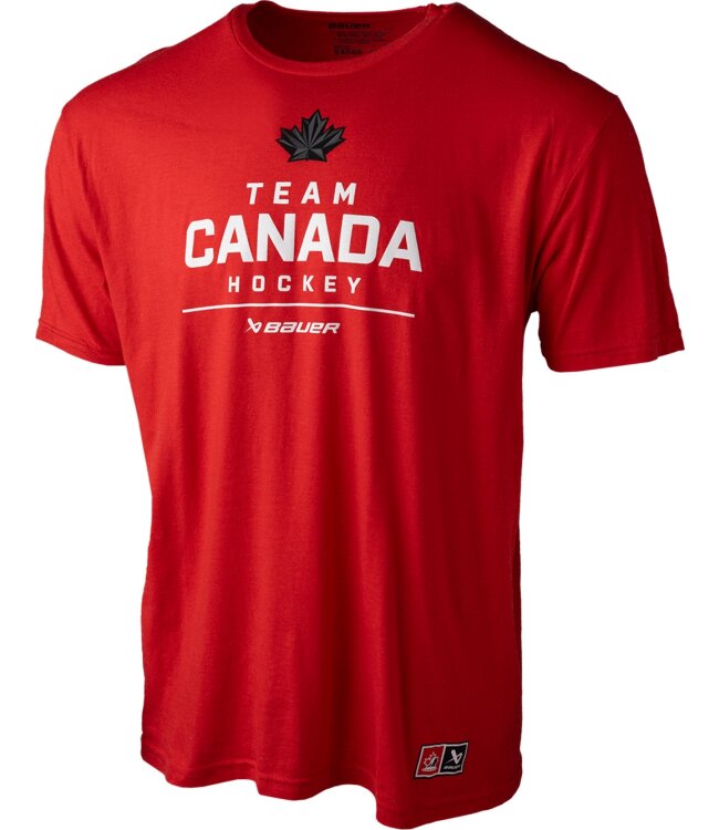BAUER Hockey Canada Stacked Tee - rot - Sr.