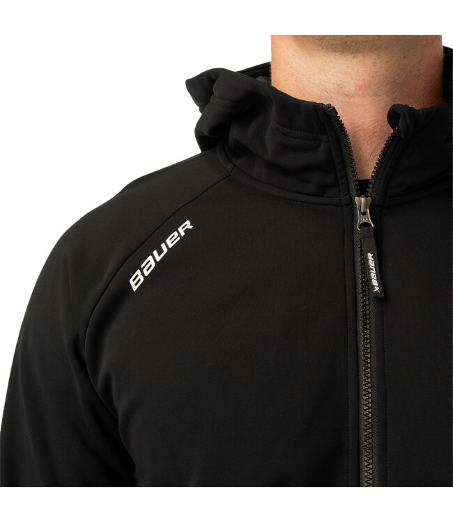 BAUER Fleece Zip Hoodie Team - schwarz - Sr.