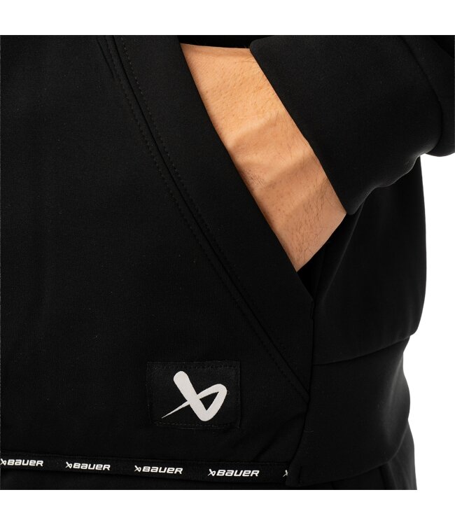 BAUER Fleece Zip Hoodie Team - schwarz - Sr.