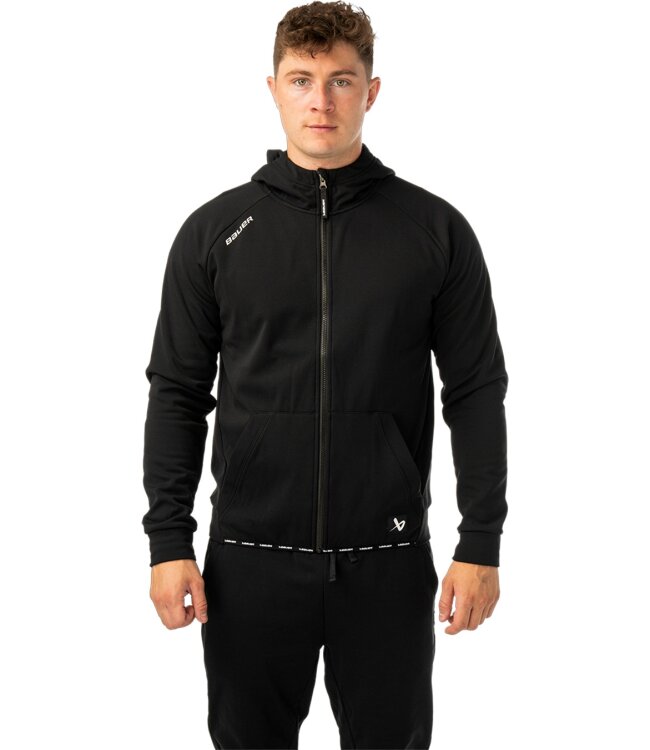 BAUER Fleece Zip Hoodie Team - schwarz - Sr.