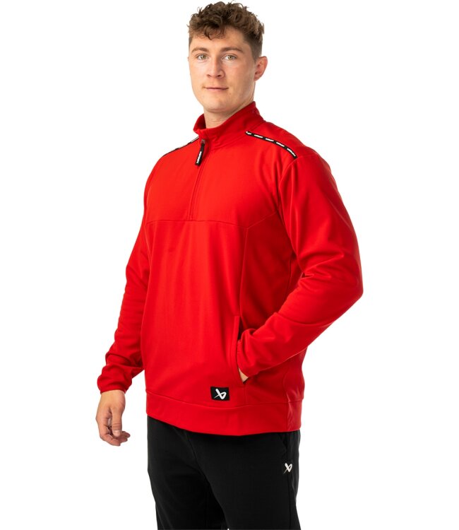 BAUER 1/2 Zip Fleece Team - rot - Sr.