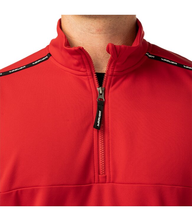 BAUER 1/2 Zip Fleece Team - rot - Sr.