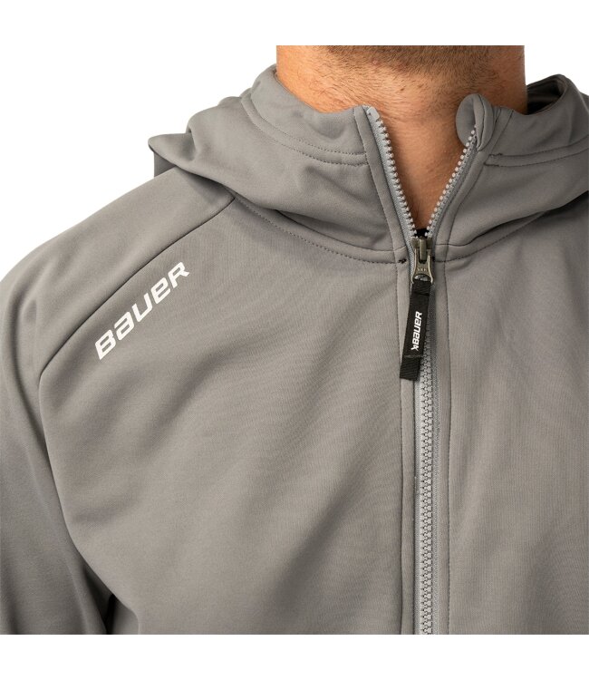 BAUER Fleece Zip Hoodie Team - grau - Sr.