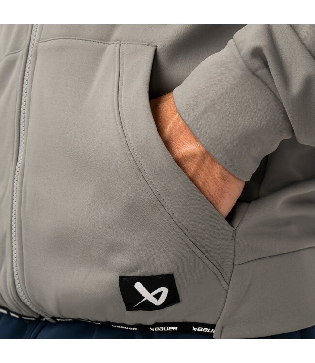 BAUER Fleece Zip Hoodie Team - grau - Sr.