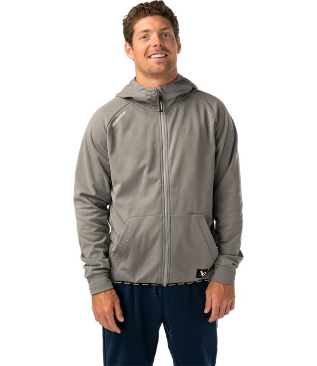 BAUER Fleece Zip Hoodie Team - grau - Sr.