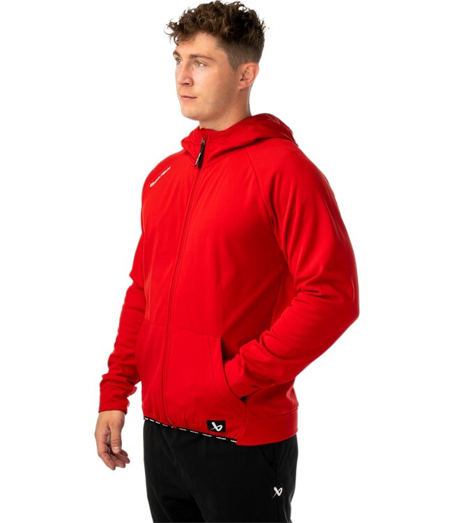 BAUER Fleece Zip Hoodie Team - rot - Sr.