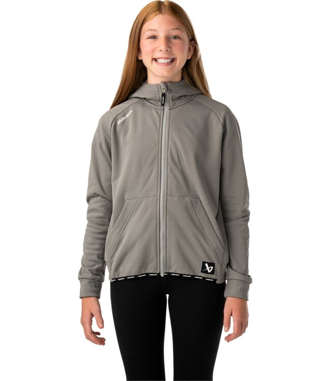 BAUER Fleece Zip Hoodie Team - grau - Yth.